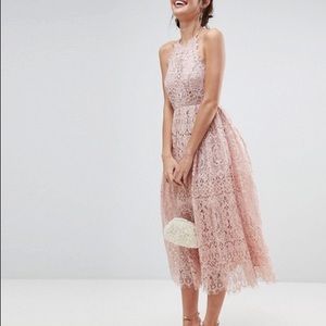 Mauve lace dress